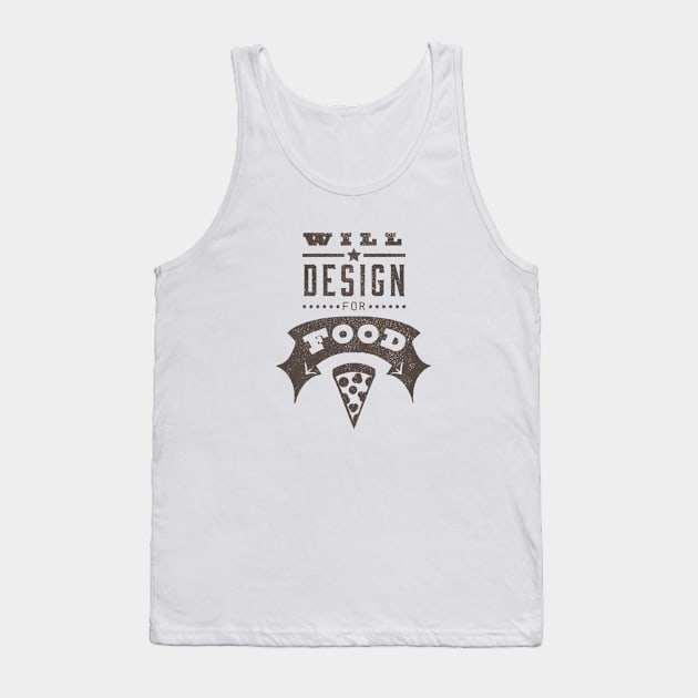 Hungry Artist Graphic Designer Funny Food Quote Tank Top by Commykaze